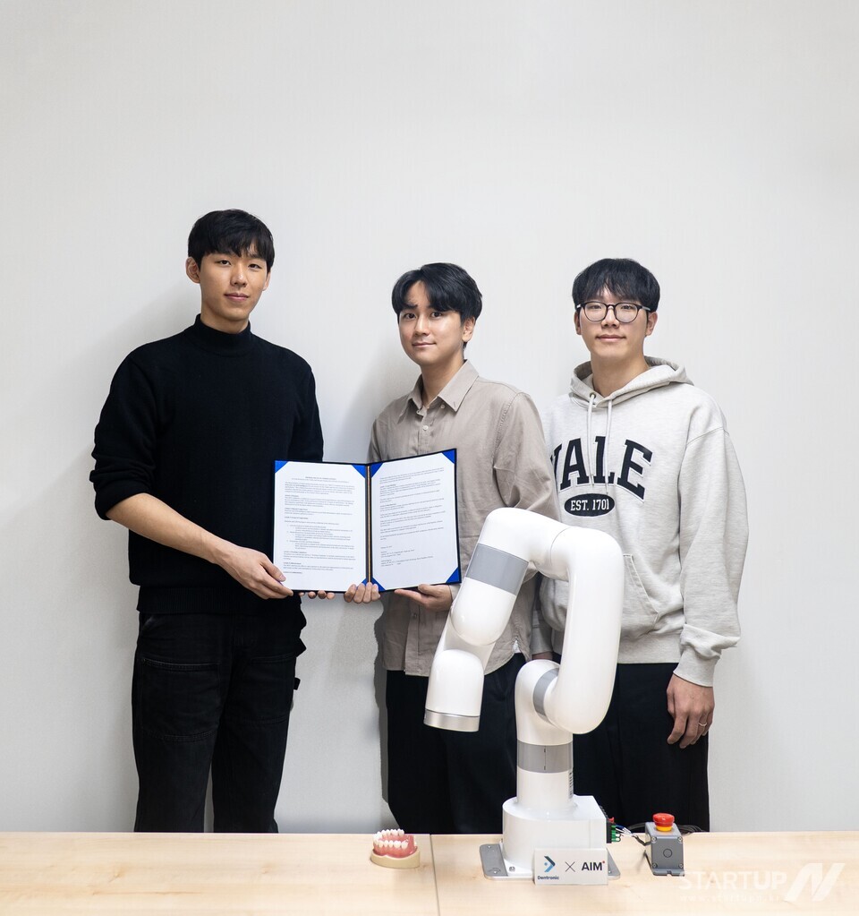 박하언 슬롯사이트M Intelligence CTO, 최경연 Dentronic CEO, 이민준 Dentronic CTO