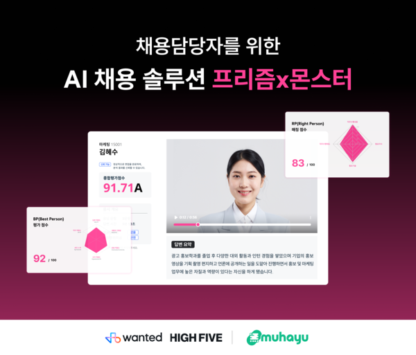 무하유, ‘원티드 하이파이브 2025’ 참가... 바카라 가상 머니 사이트 채용 솔루션 '프리즘X몬스터' 시연