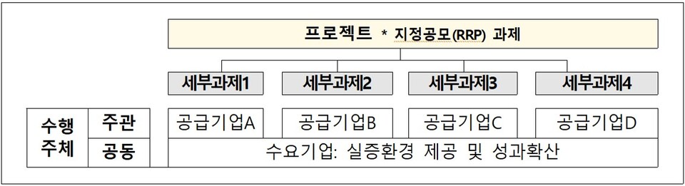 공동효과형카지노 필립(R&D) 프로젝트 구조(예시)