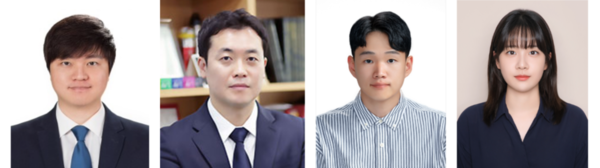 왼쪽부터 바카라 메이저 박형기 대표, 성균관대학교 화학공학과 방창현 교수, 송민우 박사과정, 이지현 박사 (제공=바카라 메이저)