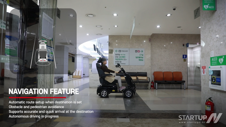 目的地設定時にルートを自動作成することで自動運転が可能